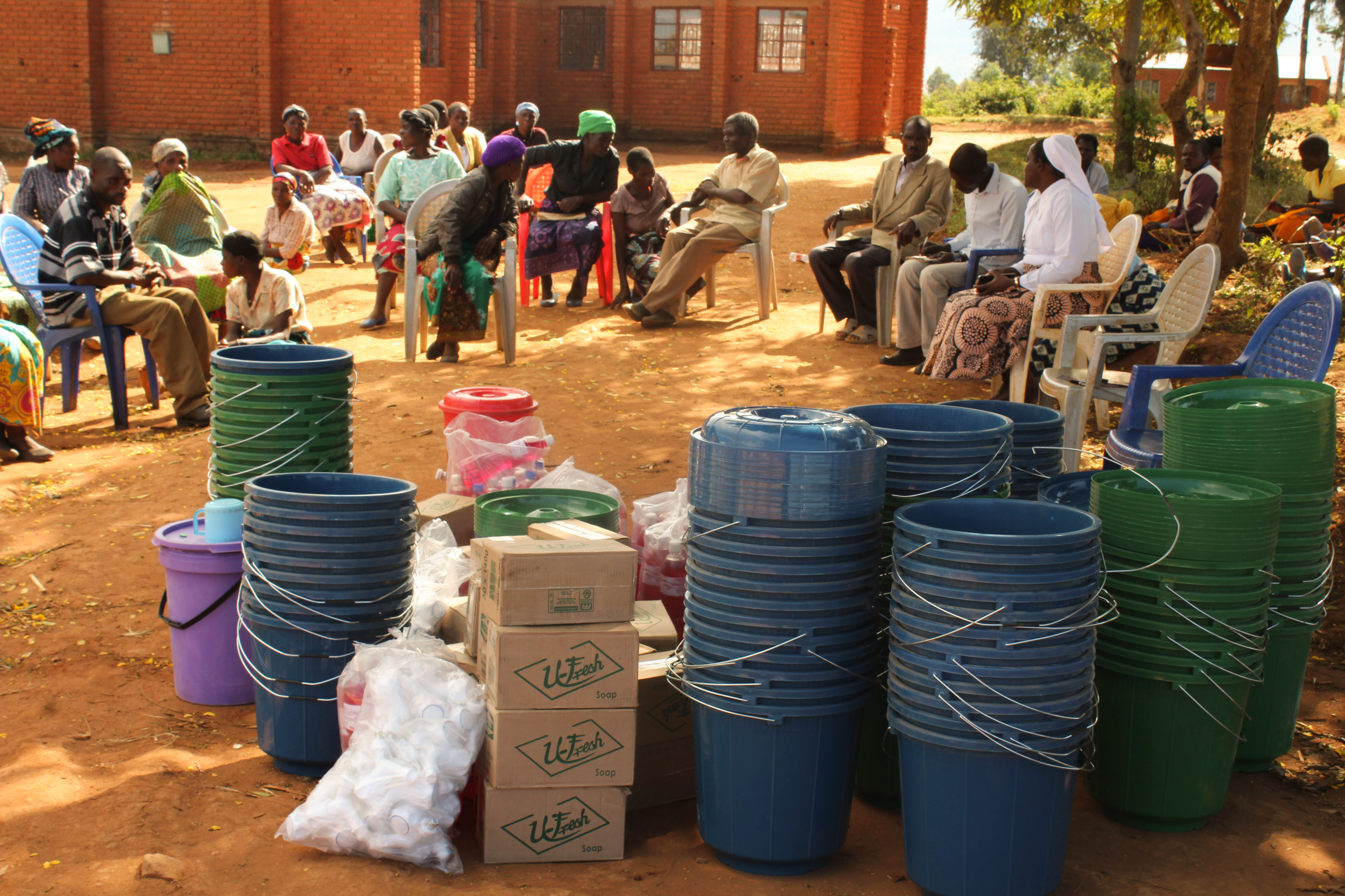A successful grant proposal provides members of the HIV/AIDS support group in Malawi with sanitation materials