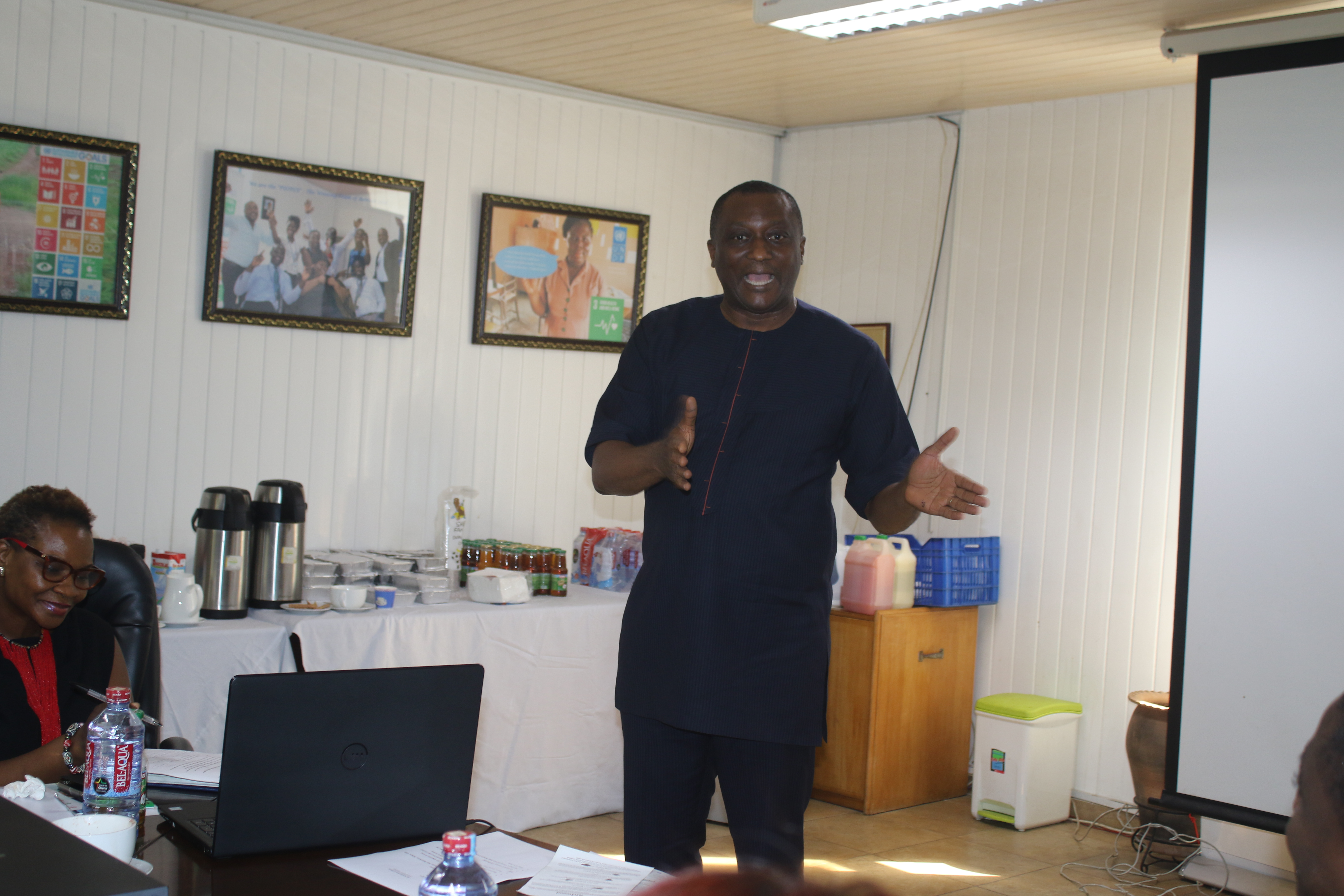 Sinari Daraniyo, CEO of Afriwood Cosmetics, sharing his experiences